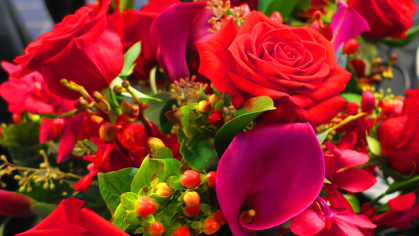 Red floral arrangement