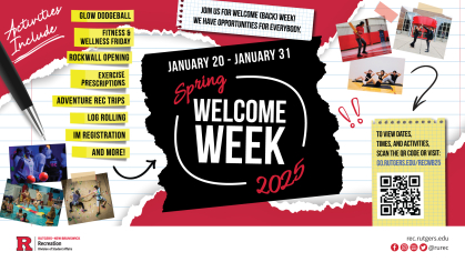 Rec Spring Welcome Week Rec Spring Welcome Week