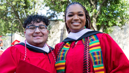 Rutgers University–Camden students during commencement celebrations