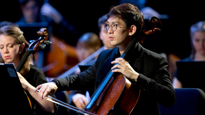 Rutgers symphony orchestra performing