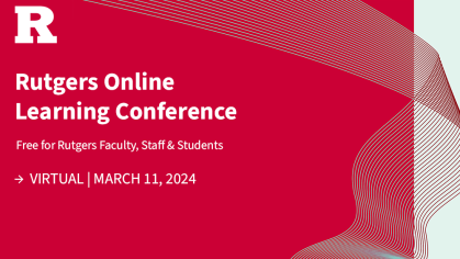 Rutgers online learning conference graphic