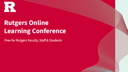 Rutgers online learning conference graphic