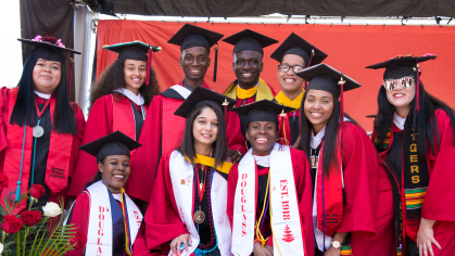 graduates at commencement