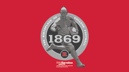 Graphic of a historical football player to commemorate 150th anniversary of college football