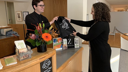 Sensory bag given at Zimmerli Museum