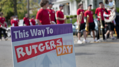 Rutgers Day sign