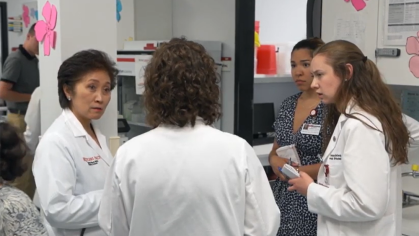 Medical students in training