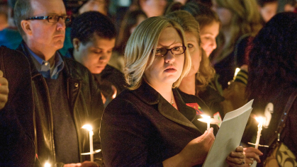 Following Tyler Clementi’s death on September 22, 2010, students and other community members gathered for a vigil at Rutgers University–New Brunswick, where he had been a first-year student.