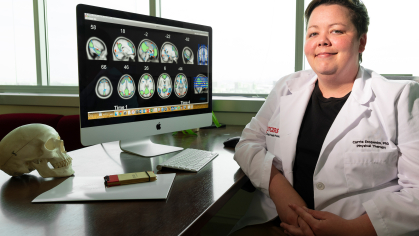Carrie Esopenko, assistant professor in the Department of Rehabilitation and Movement Sciences in the Rutgers School of Health Professions