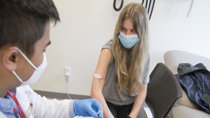 First student to get vaccine shot in Piscataway