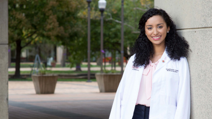 Angelica Maria Lopez, a fourth-year medical student at Rutgers New Jersey Medical School.