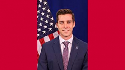Bloustein School policy alumnus and former Rutgers football player Chris Gough MPP ’18