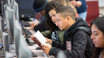 Students studying