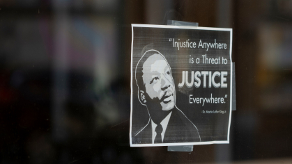 Martin Luther King Jr quote on a poster