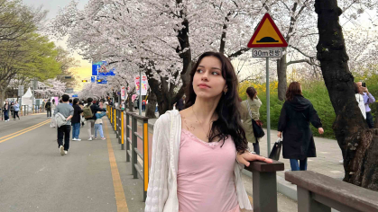  Andrea Olavarrieta, a soon-to-be junior at Rutgers–New Brunswick, is studying Korean in Seoul.