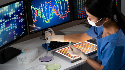Researcher conducting experiments 