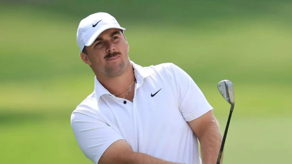 Chris Gotterup swinging a golf club