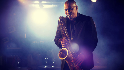A jazz saxophone player 