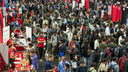 Last year’s Fall Career and Internship Mega Fair drew more than 8,200 attendees.