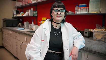 Kyra Miller pictured in the lab