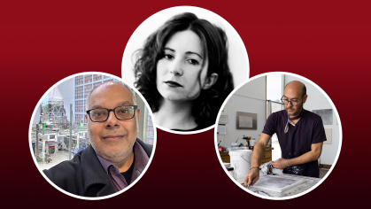 Rutgers-New Brunswick faculty members Saurabh Jha (left), Miranda Lichtenstein and Marc Handelman are Guggenheim Fellows.