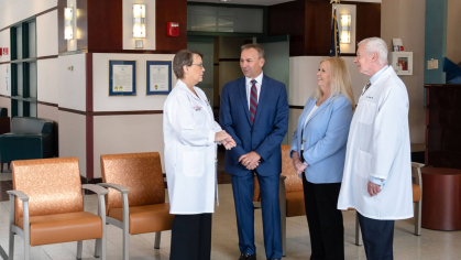 Dr. Amy Murtha, Roberto Muñiz, Donna Silbert, and Dr. Alfred F. Tallia