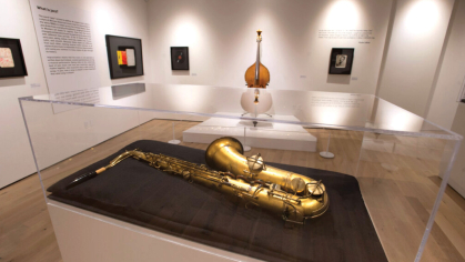 Rutgers Jazz Institute of Studies museum floor