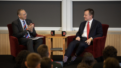 President Holloway with Mike Emanuel 