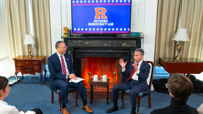 President Jonathan Holloway and Jeffrey Rosen, president and CEO of the National Constitutional Center