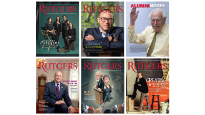 6 pages from various issues of Rutgers Magazine