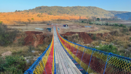south african footbridge built by rutgers engineering students