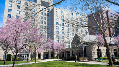 Woodward Residence Hall and Stonsby Dining Facility on the Rutgers-Newark campus