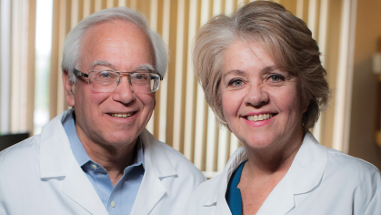 Rutgers microbiologists Martin J. Blaser and Maria Gloria Dominguez-Bello.