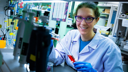 Women in a lab coat