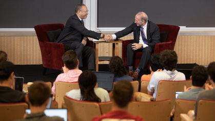 President Holloway and Richard Haass