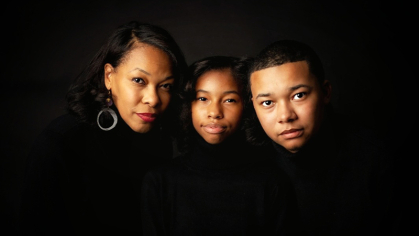 Rosann Richards, her daughter Milan, and son Tylor