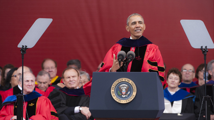 Barack Obama at Commencement in 2016