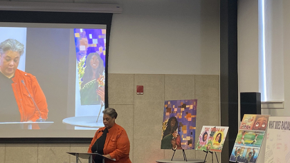 Roxane Gay at podium