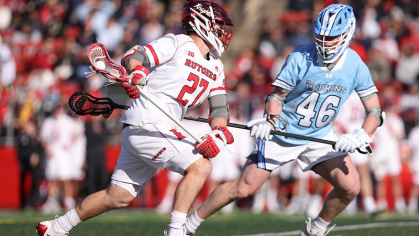 Shane Knobloch on the Lacrose field 
