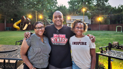From left, Zarah Williams, Talib Morgan, and Nafeesa Morgan Bratcher