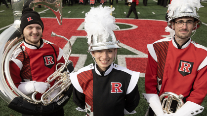 Rutgers marching band members