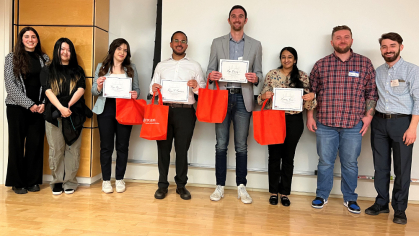 winners pose at the MBGSO Graduate Student Symposium