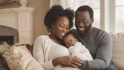 stock photo of African American family