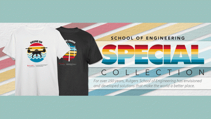 Rutgers Special Collection Schoo of Engineering limited tee shirts with five custom designs