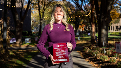 Alumna Tina Mikes received the Mikes first-ever Excellence Award