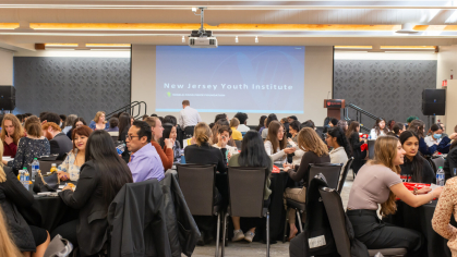 Students, teachers, and parents gathered in the Busch Student Center for the world food prize event