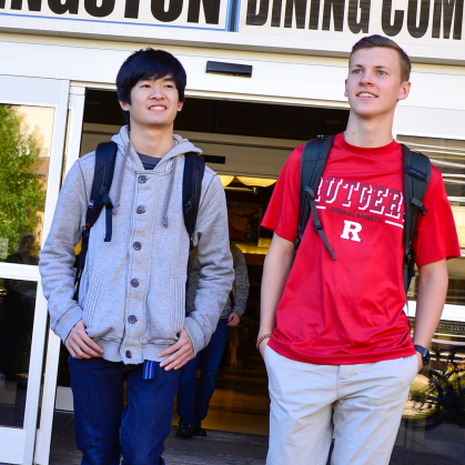 Students walking