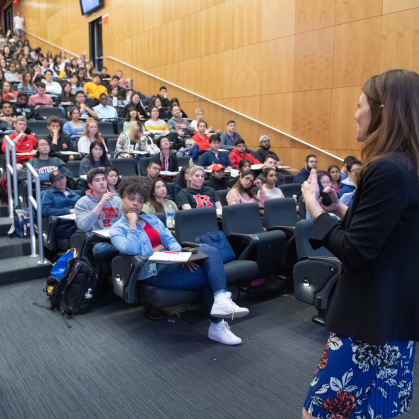 Students in a lecture hall