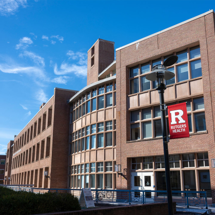 Rutgers health building on Busch campus