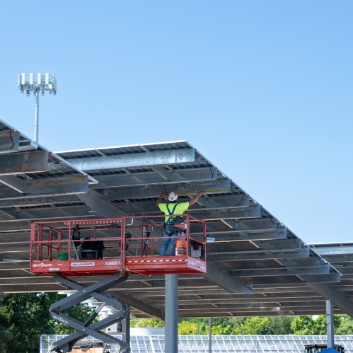 Solor Panels going up on campus